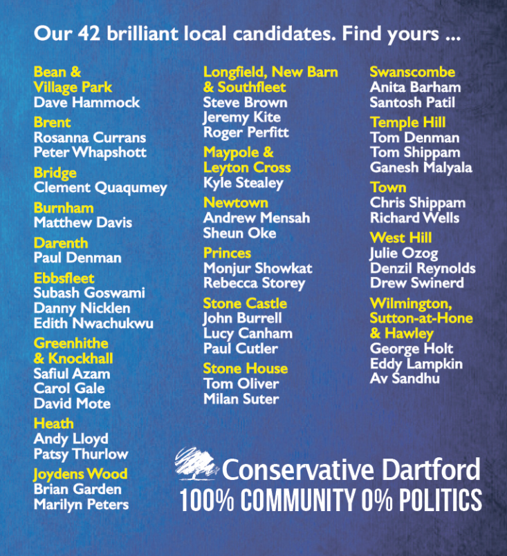 Conservative Dartford Candidates May 2023